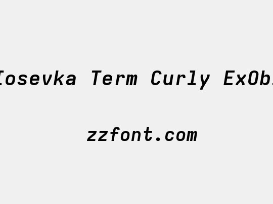 Iosevka Term Curly ExObl