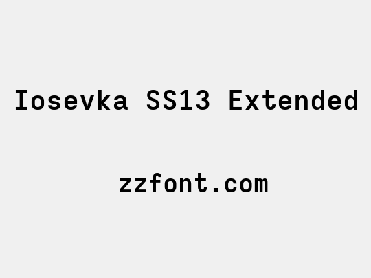 Iosevka SS13 Extended