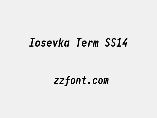 Iosevka Term SS14