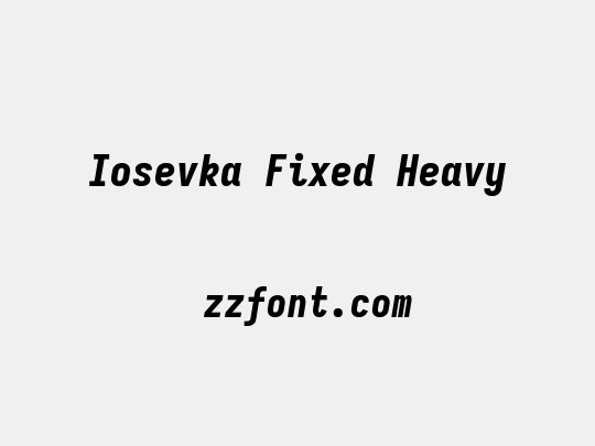Iosevka Fixed Heavy