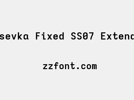 Iosevka Fixed SS07 Extended