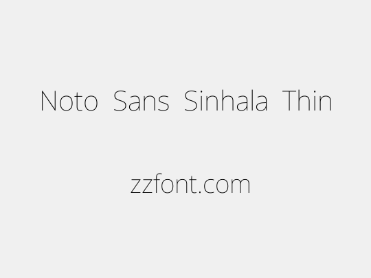 Noto Sans Sinhala Thin