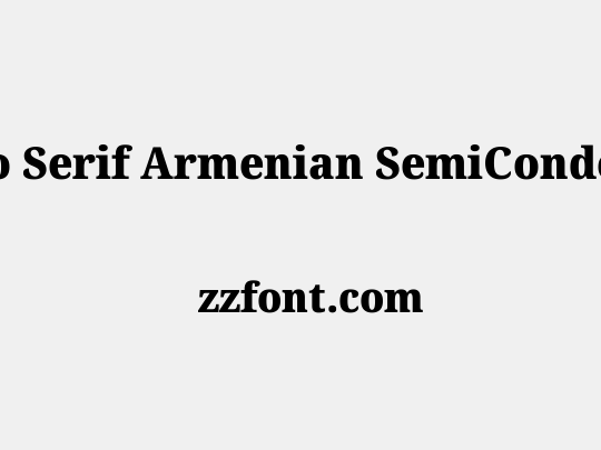 Noto Serif Armenian SemiCondensed Black