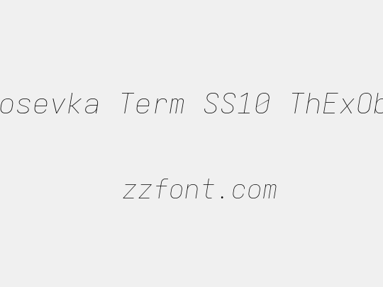 Iosevka Term SS10 ThExObl