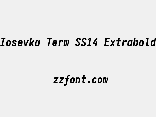 Iosevka Term SS14 Extrabold