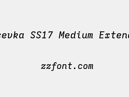 Iosevka SS17 Medium Extended