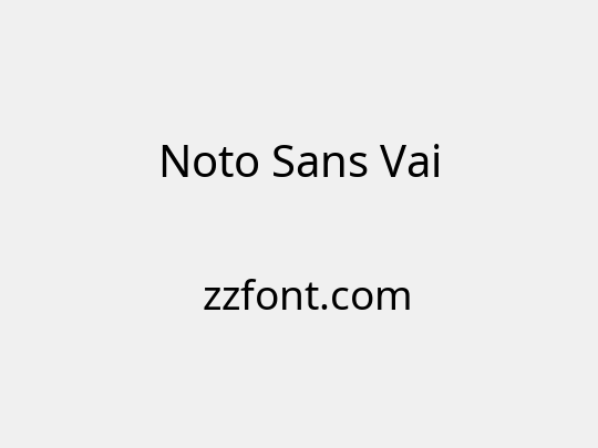 Noto Sans Vai