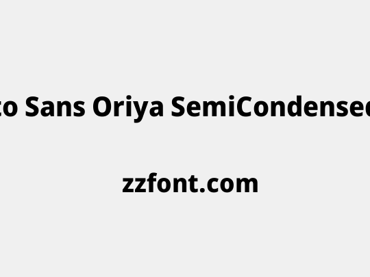 Noto Sans Oriya SemiCondensed ExtraBold
