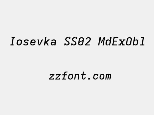 Iosevka SS02 MdExObl
