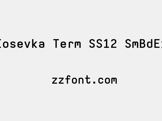 Iosevka Term SS12 SmBdEx