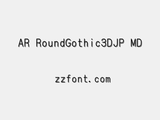 AR RoundGothic3DJP MD