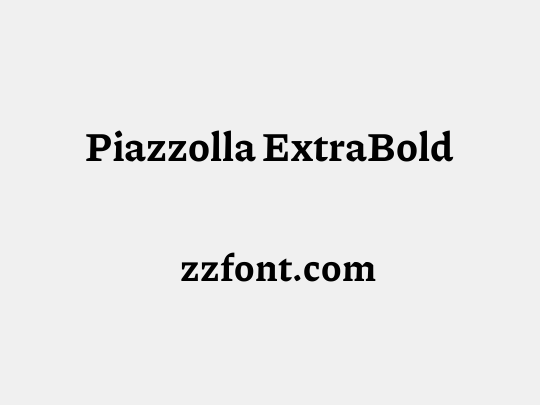 Piazzolla ExtraBold