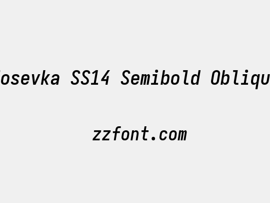 Iosevka SS14 Semibold Oblique