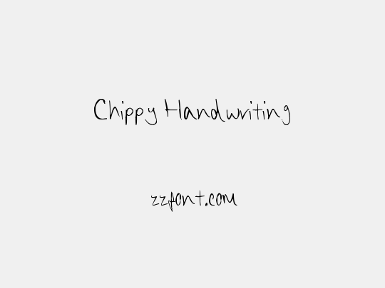 Chippy Handwriting