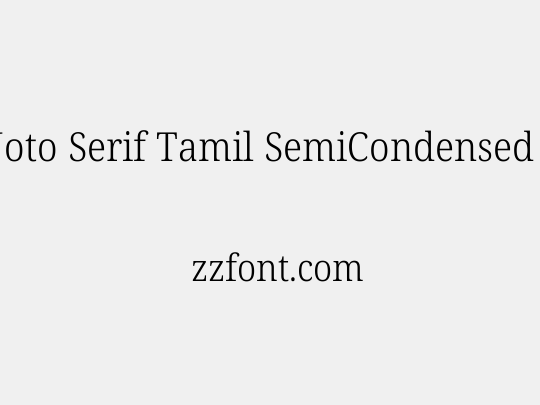 Noto Serif Tamil SemiCondensed Light