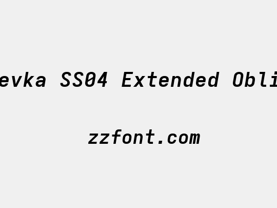 Iosevka SS04 Extended Oblique