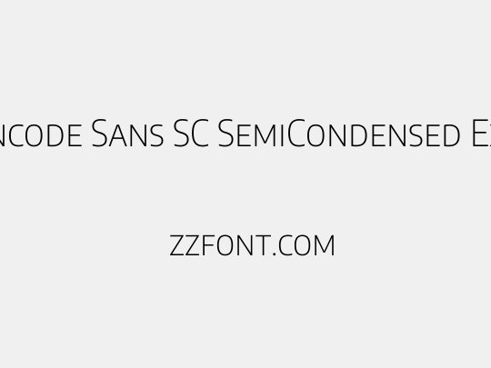 Encode Sans SC SemiCondensed ExtraLight