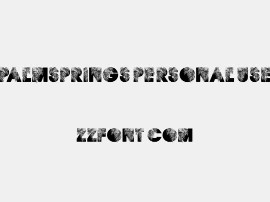 PALMSPRINGS PERSONAL USE