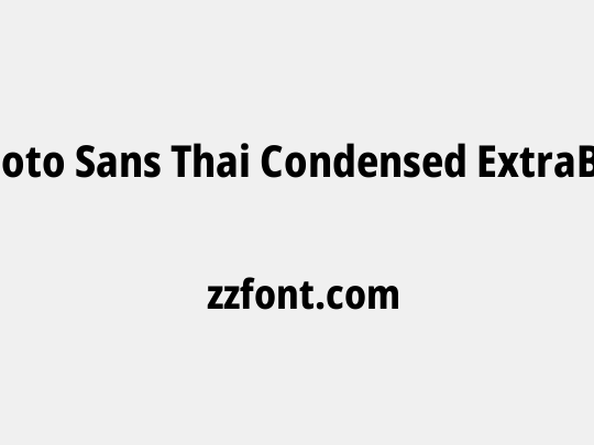Noto Sans Thai Condensed ExtraBold