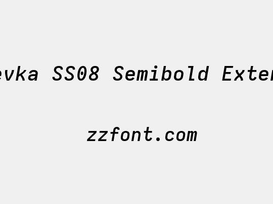 Iosevka SS08 Semibold Extended