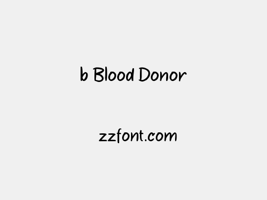 b Blood Donor