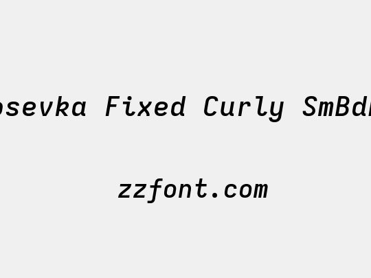 Iosevka Fixed Curly SmBdEx