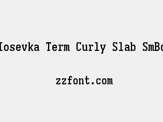 Iosevka Term Curly Slab SmBd