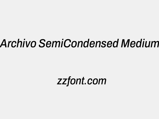 Archivo SemiCondensed Medium