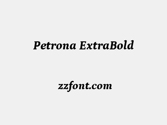 Petrona ExtraBold