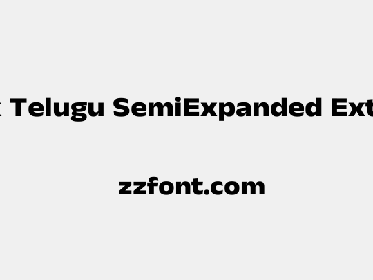 Anek Telugu SemiExpanded ExtraBold