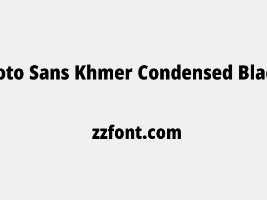 Noto Sans Khmer Condensed Black