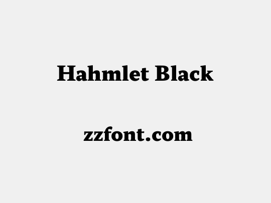 Hahmlet Black