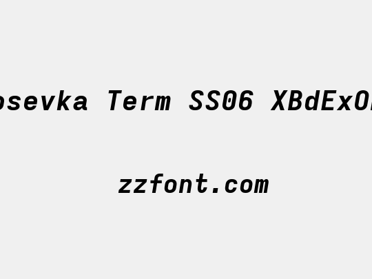 Iosevka Term SS06 XBdExObl