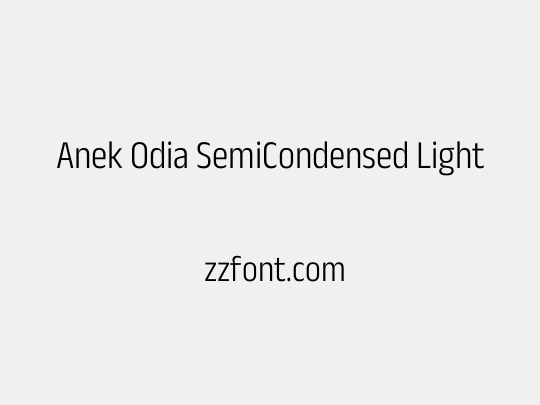 Anek Odia SemiCondensed Light