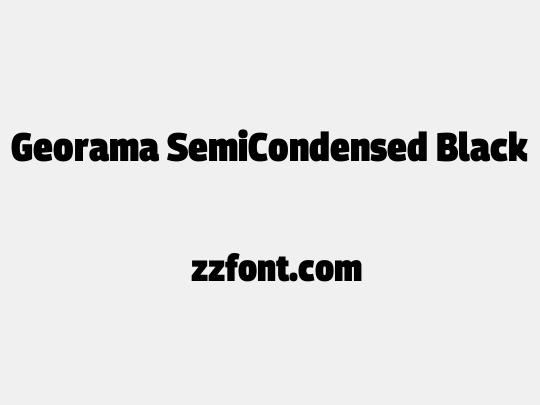 Georama SemiCondensed Black