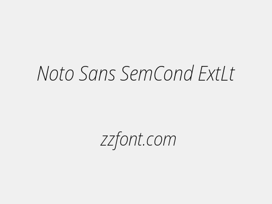 Noto Sans SemCond ExtLt