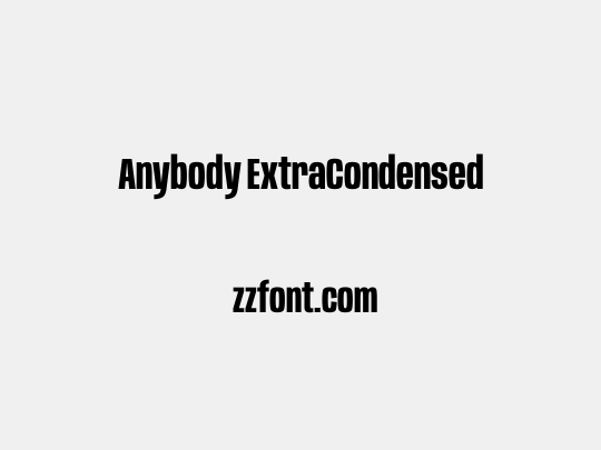 Anybody ExtraCondensed