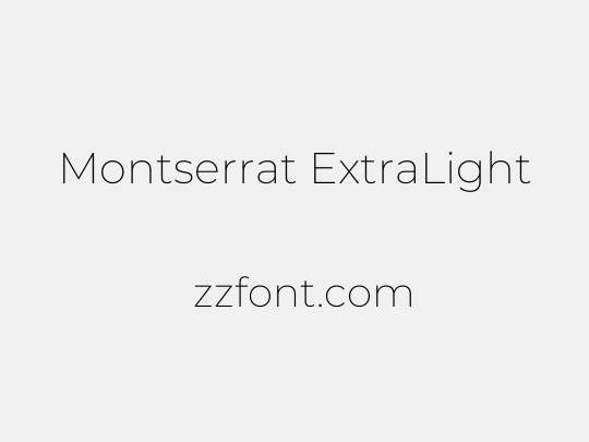 Montserrat ExtraLight