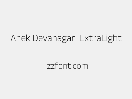 Anek Devanagari ExtraLight