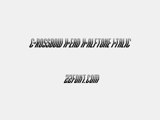 Crossbow Head Halftone Italic