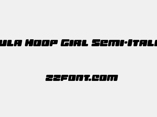 Hula Hoop Girl Semi-Italic