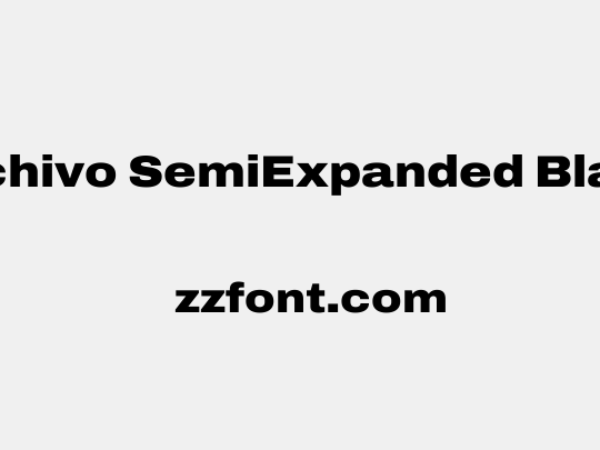 Archivo SemiExpanded Black