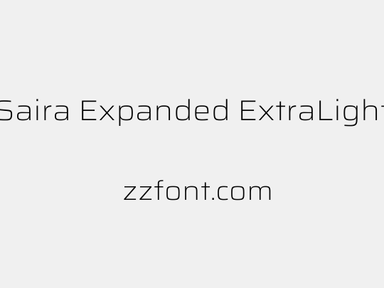 Saira Expanded ExtraLight