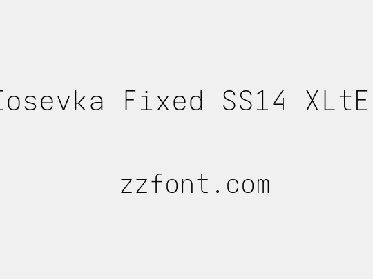 Iosevka Fixed SS14 XLtEx