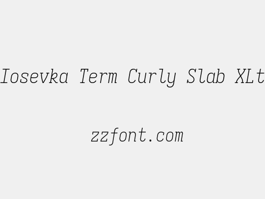 Iosevka Term Curly Slab XLt