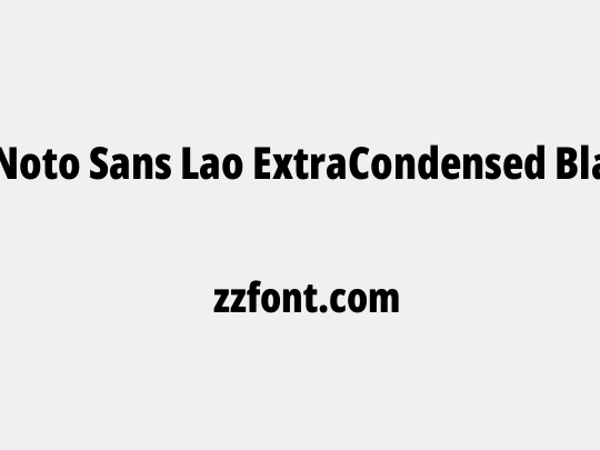 Noto Sans Lao ExtraCondensed Black
