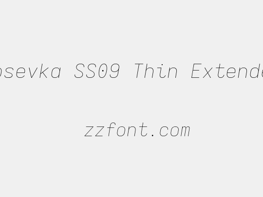 Iosevka SS09 Thin Extended