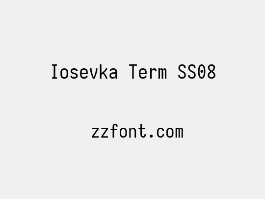 Iosevka Term SS08