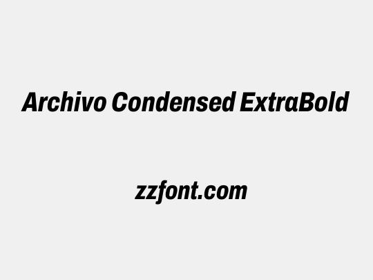 Archivo Condensed ExtraBold
