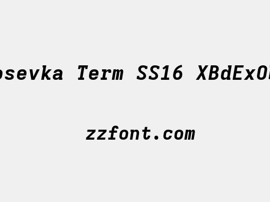 Iosevka Term SS16 XBdExObl